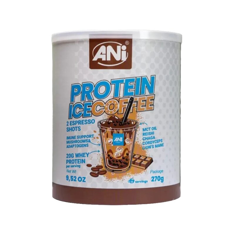 Ice coffee proteic instant cu ciocolata 270g ANi