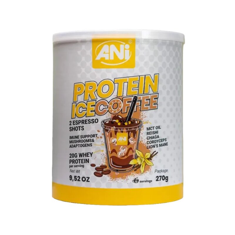 Ice coffee proteic instant cu vanilie 270g ANi