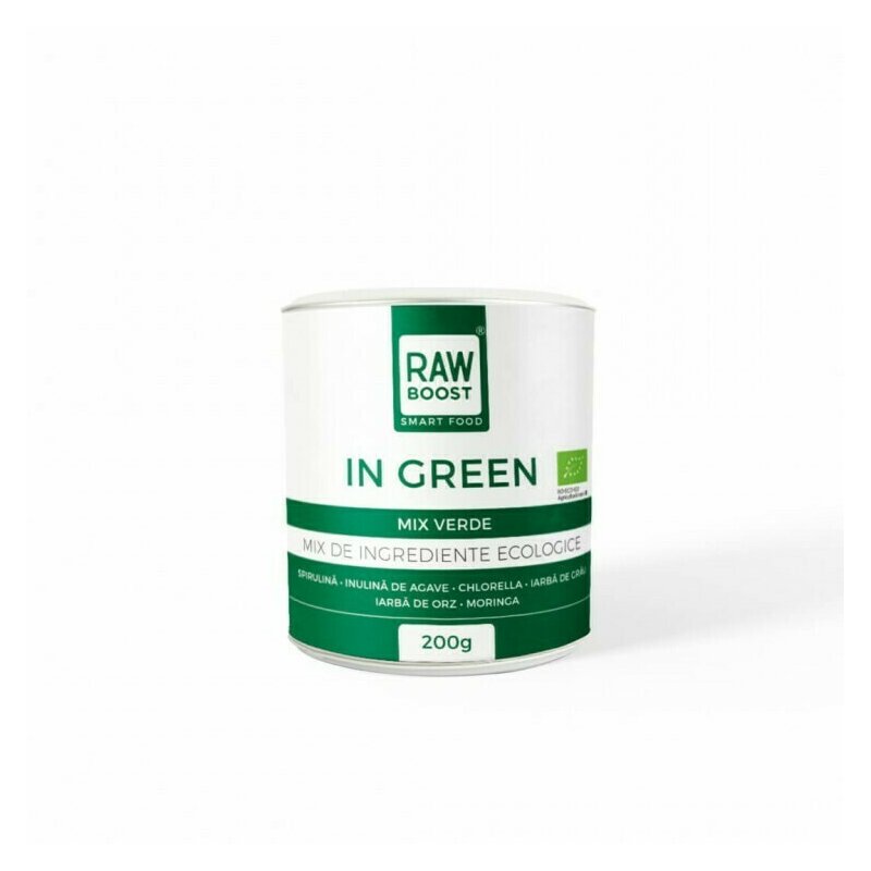 In green, mix verde ecologic, 200g, rawboost