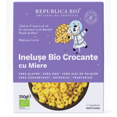 Ineluse Bio crocante cu miere FARA GLUTEN Republica BIO, bio, 250 g