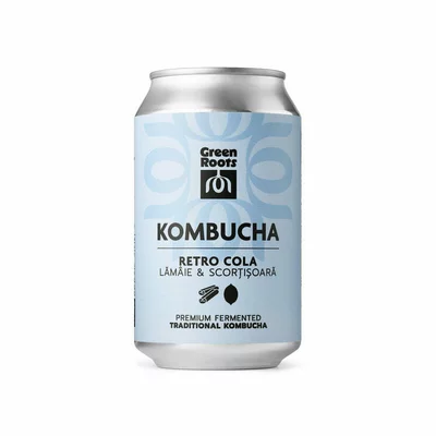 Kombucha bio RETRO COLA Lamaie si scortisoara 330ml Green Roots