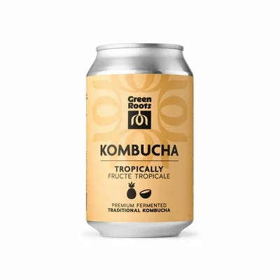 Kombucha bio TROPICALLY Fructe tropicale 330ml Green Roots