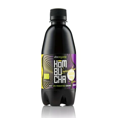 Kombucha cu lamaie indulcita cu stevia bio 330ml Vita Organic PRET REDUS