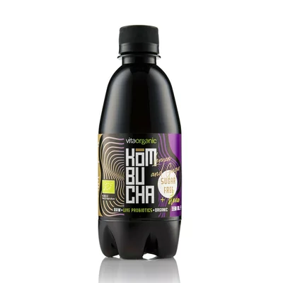 Kombucha cu lamaie si ghimbir indulcita cu stevia bio 330ml Vita Organic PRET REDUS