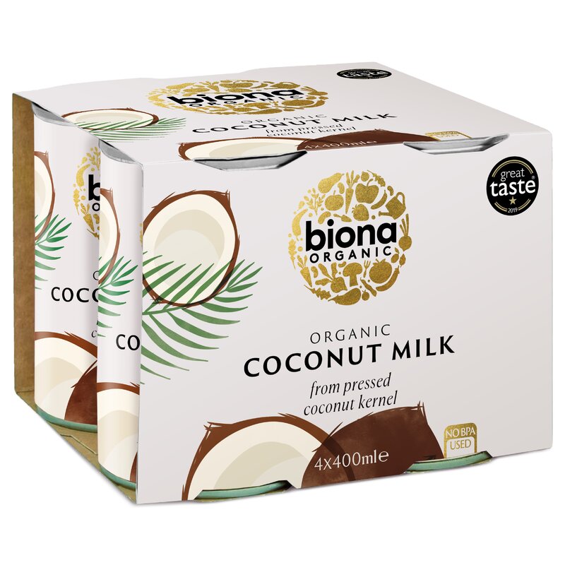 Bautura de cocos bio 4 pack 4 x 400ml, biona