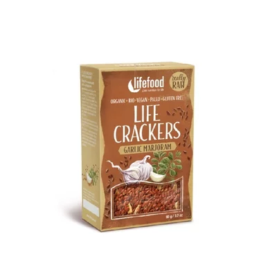 Lifecrackers cu usturoi si maghiran raw bio 90g Lifefood PROMO