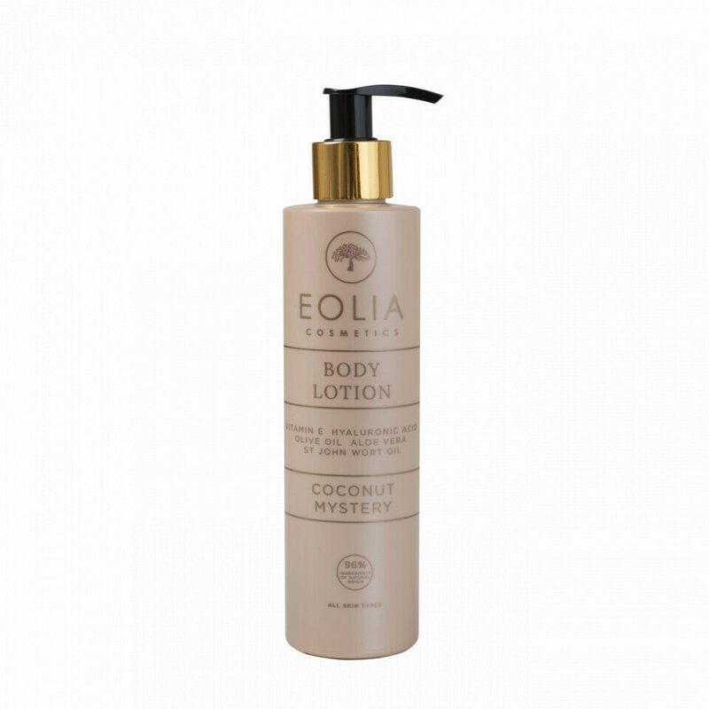 Lotiune de corp naturala cu acid hialuronic si vitamina e si cocos 250 ml / 8.45 fl. oz, eolia
