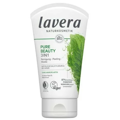 Masca exfolianta de curatare 3in1 cu acid salicilic si menta Pure Beauty 125ml Lavera