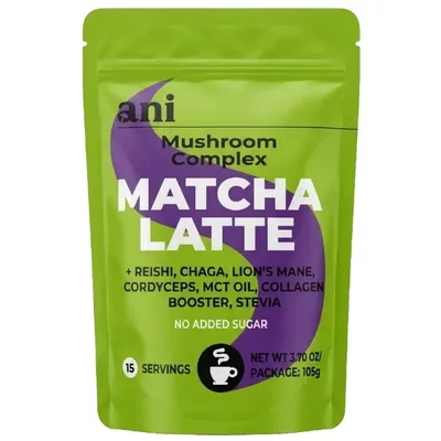 Matcha latte cu complex de ciuperci 105g ANi