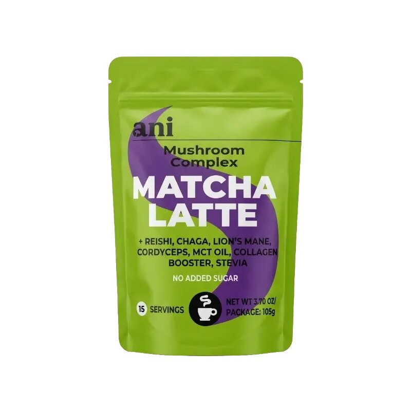 Matcha latte cu complex de ciuperci 105g ANi
