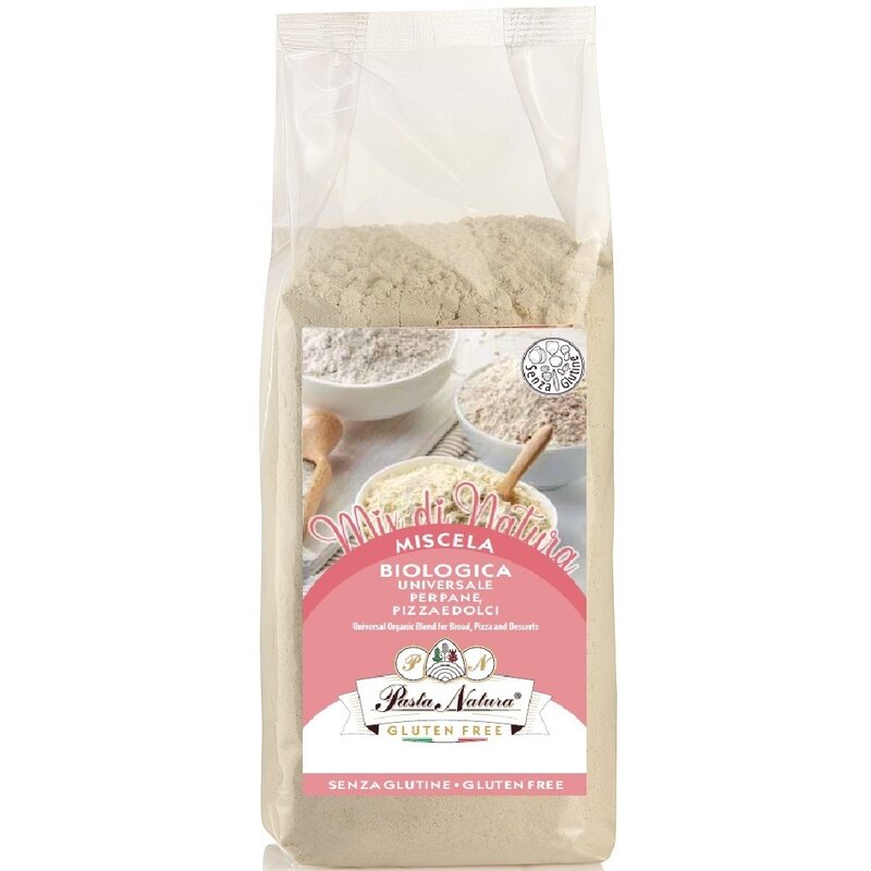 Mix de fainuri fara gluten pentru paine, pizza, deserturi, fara drojdie, bio, 250g pasta natura