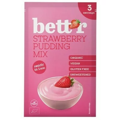 Mix pentru budinca cu capsuni bio 30g Bettr PRET REDUS