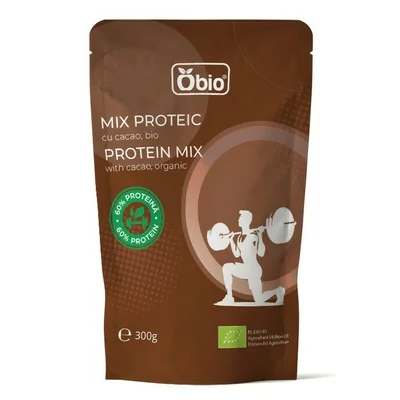Mix proteic cu cacao bio 300g Obio