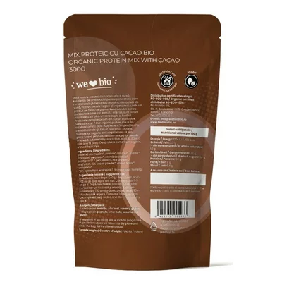 Mix proteic cu cacao bio 300g Obio