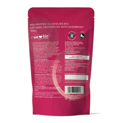 Mix proteic cu zmeura bio 300g Obio