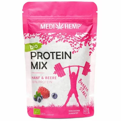 Mix proteic din canepa cu fructe, bio, (30% proteine), 200g, Medihemp PRET REDUS