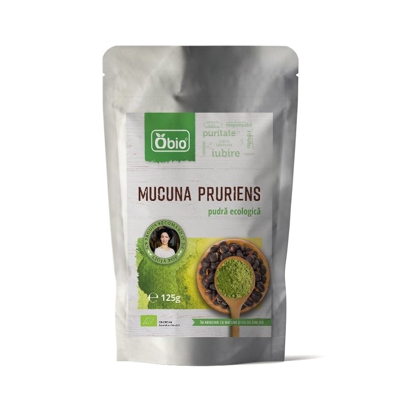 Mucuna pruriens pulbere bio, 125g - obio