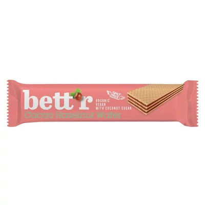 Napolitana cu crema de alune de padure si cacao bio 30g Bettr PRET REDUS
