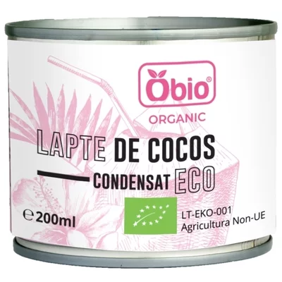 Lapte de cocos condensat bio 200ml Obio PROMO