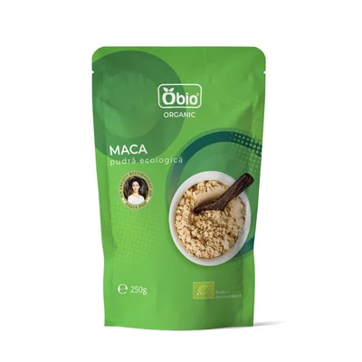 Maca pudra raw bio, 250g - Obio PRET REDUS