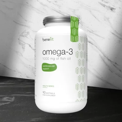 Omega-3 1000 mg, 90 Softgels, Ulei de peste (Health Series), Benefit