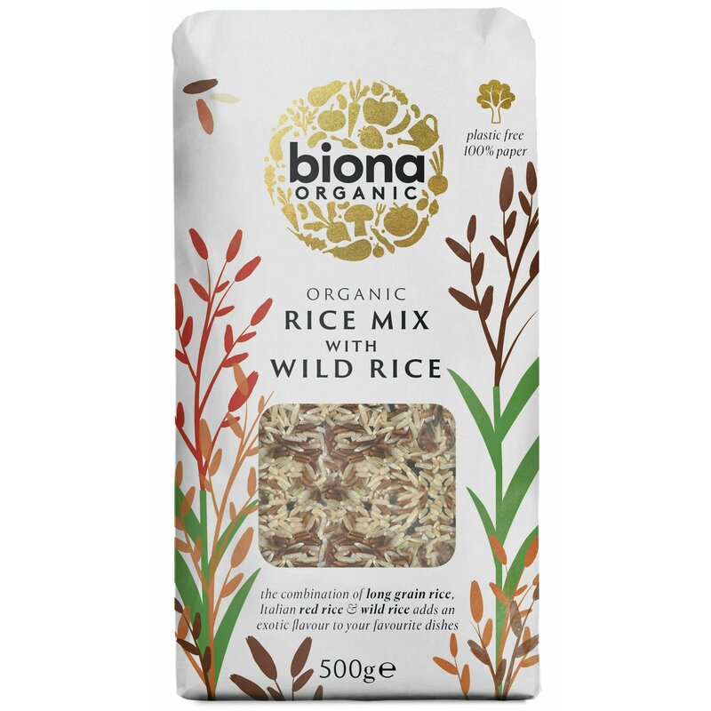 Orez mixt cu orez salbatic bio 500g biona