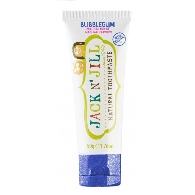 Pasta de dinti naturala pentru copii, aroma bubblegum, 50g, jack n jill