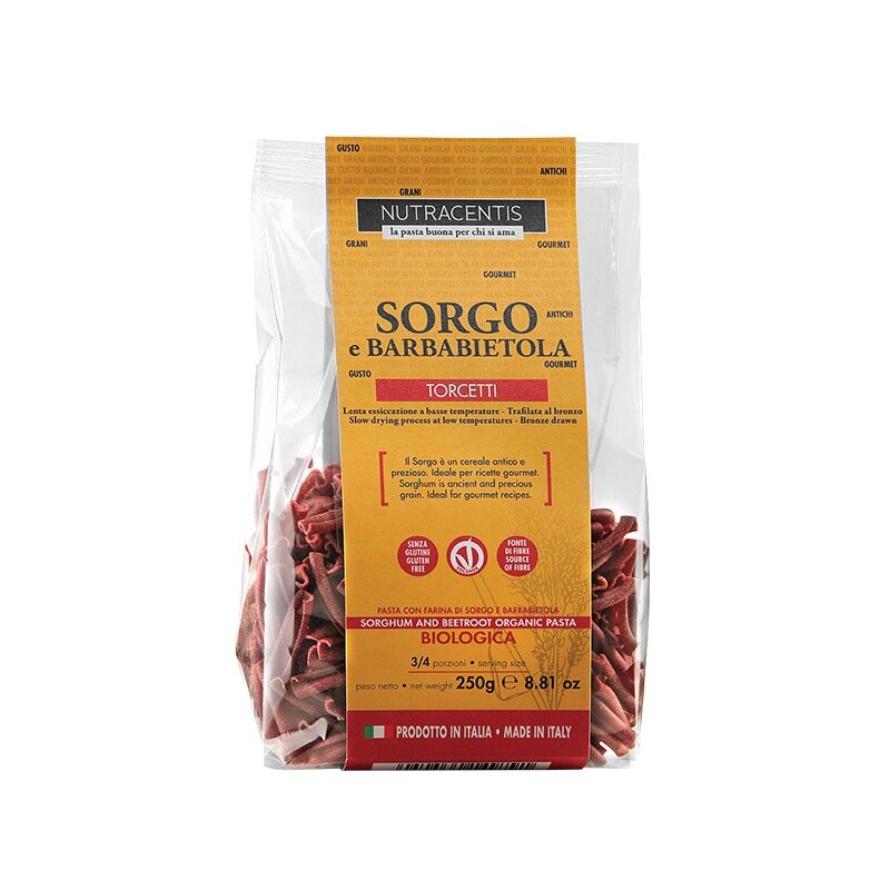 Paste cu faina de sorg si sfecla rosie bio fara gluten, 250g nutracentis
