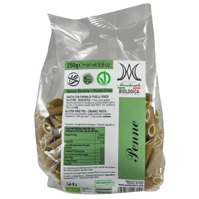 Penne din mazare verde bio 250g Marchesato
