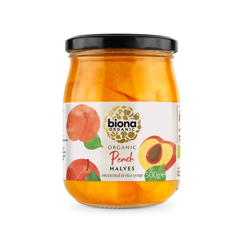 Piersici in sirop de orez eco 500g biona