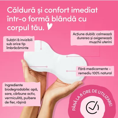 Plasturi termici menstruali, 3 bucati, Enroush