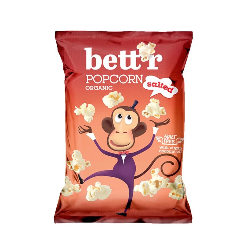 Popcorn cu sare bio 60g bettr