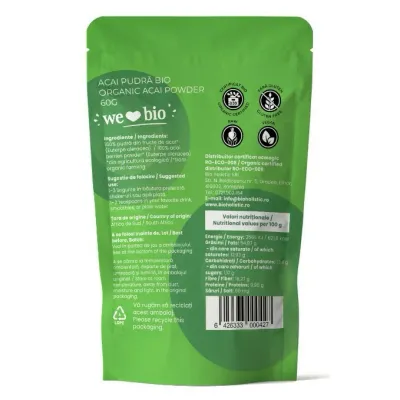 Acai pudra bio 60g Obio
