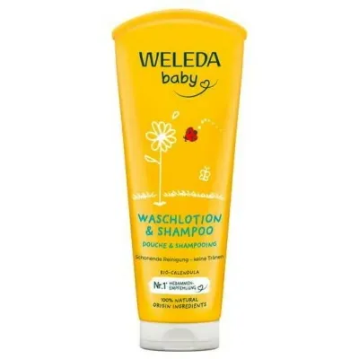 Sampon si gel de dus cu galbenele pentru bebelusi 200ml Weleda