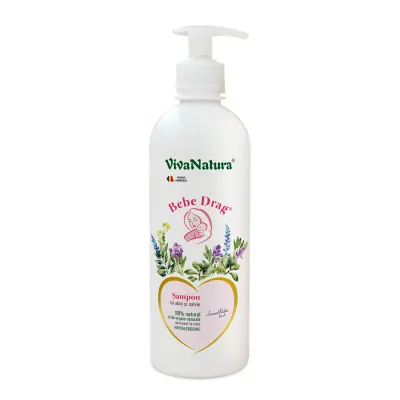 Bebe Drag Sampon cu aloe si salvie, 500ml, VivaNatura