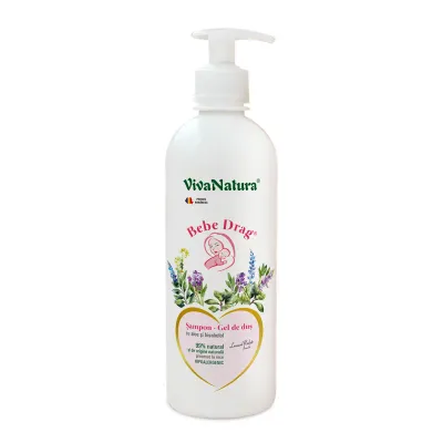 Bebe Drag Sampon - Gel de dus cu aloe si bisabolol, 500ml, VivaNatura