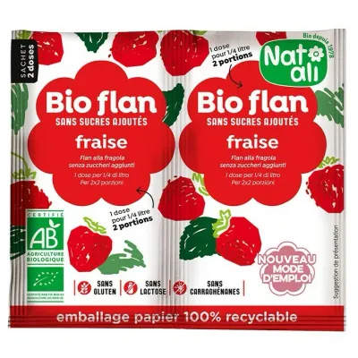 Budinca de capsuni bio 2 buc x 4.5g 9g Nat-ali