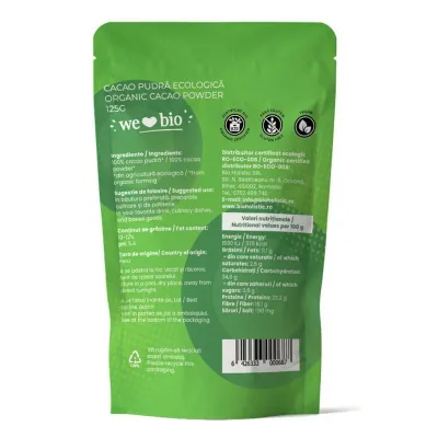 Cacao pudra bio 125g Obio