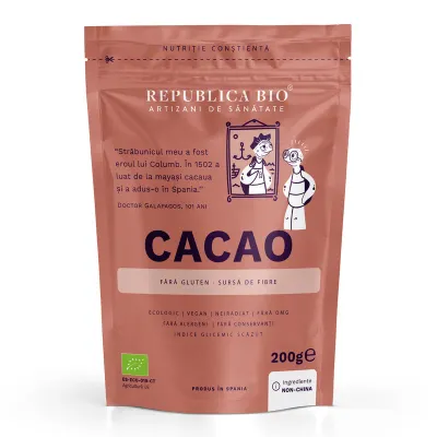 Cacao, pulbere ecologica - Republica BIO, 200 g