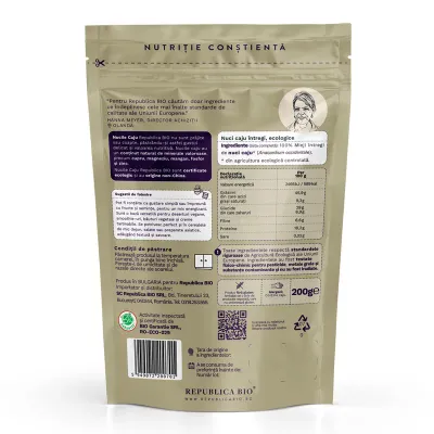 Caju FARA GLUTEN, 200g, bio, Republica BIO