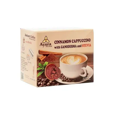 Cappuccino cu ganoderma, scortisoara si stevie, 15g * 10plicuri, Ayura Herbal