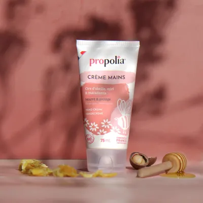 Crema de maini cu ceara de albine, miere si macadamia ecologica 75ml Propolia