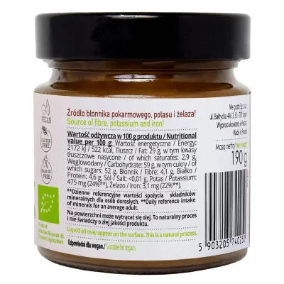Crema tartinabila de ciocolata cu alune de padure, bio, 190g, Super Fudgio
