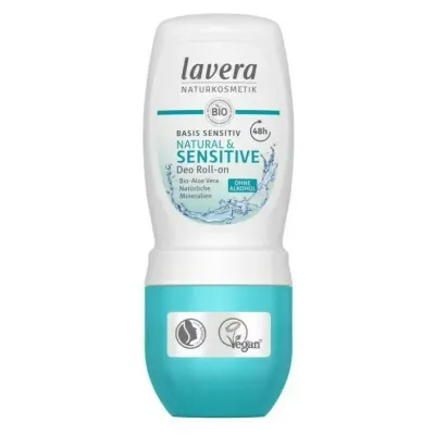 Deodorant Roll-on Natural & Sensitive cu aloe vera si minerale naturale 50ml Lavera