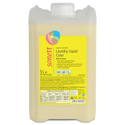 Detergent lichid pentru rufe colorate cu menta si lamaie 5l Sonett