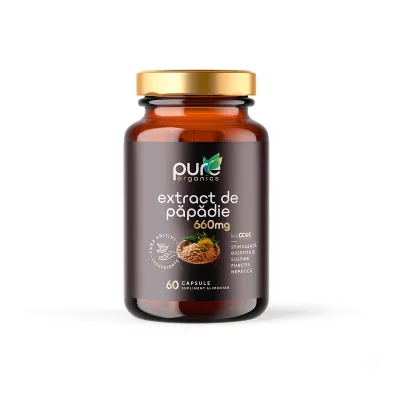 Extract de Papadie – Echilibru hepatic - 60cps PureOrganics