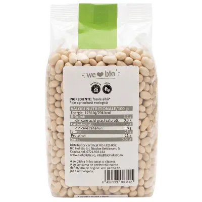 Fasole alba bio 400g Obio