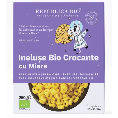 Ineluse Bio crocante cu miere FARA GLUTEN Republica BIO, bio, 250 g