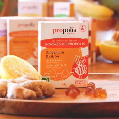 Jeleuri cu propolis, ghimbir si lamaie bio 45g Propolia