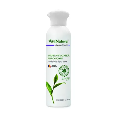 Lotiune Antiacneica Purificatoare cu Ulei de Tea-Tree, 150ml, VivaNatura